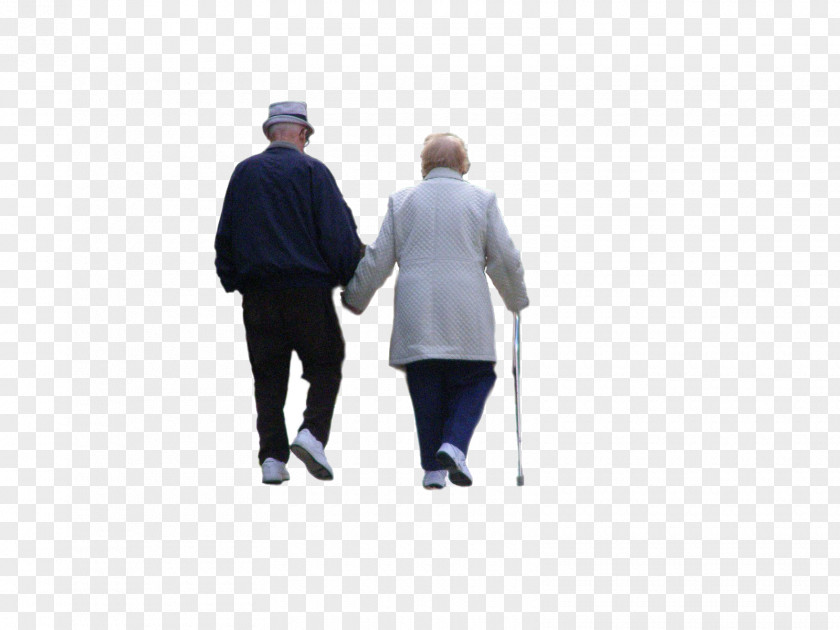 Walking Old Age People Silhouette PNG