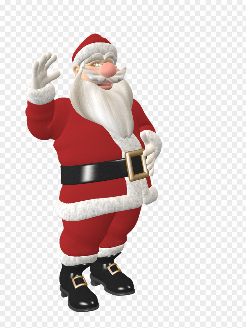 Santa Claus Waving PNG Waving, illustration clipart PNG