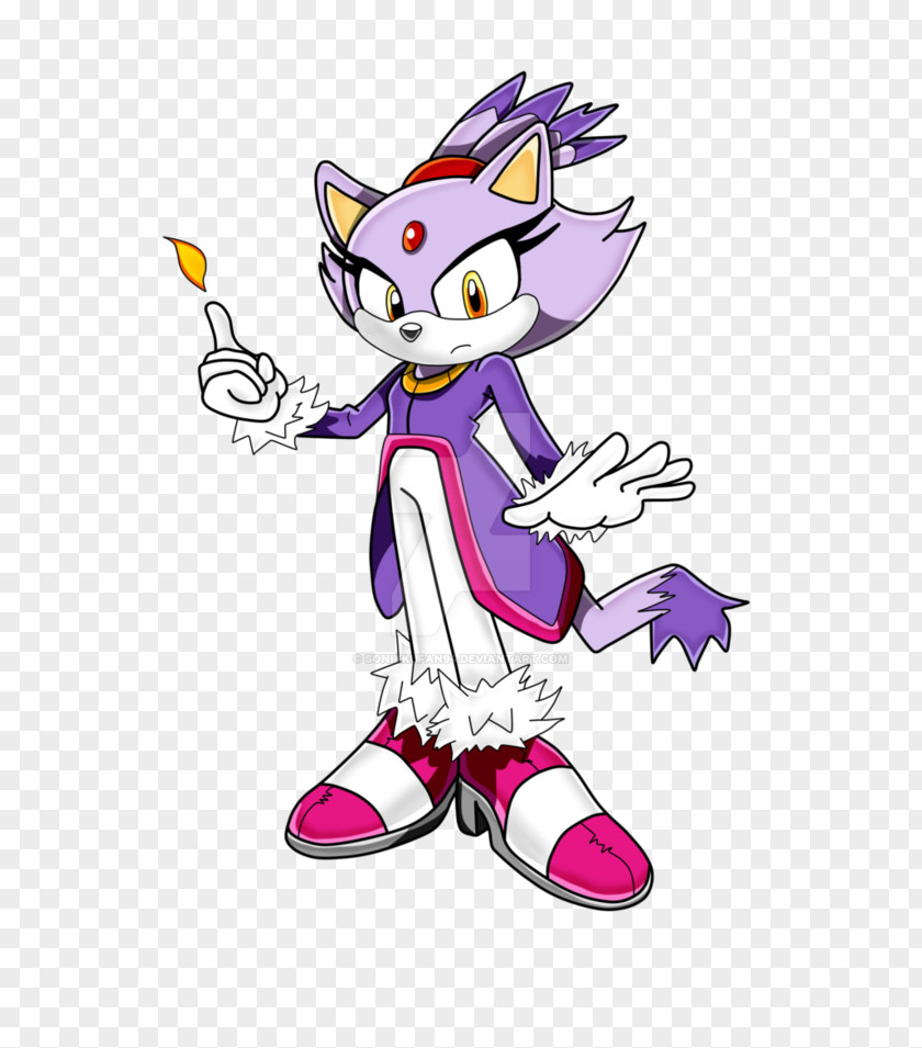 Blaze The Cat Sonic Chaos Hedgehog Silver PNG