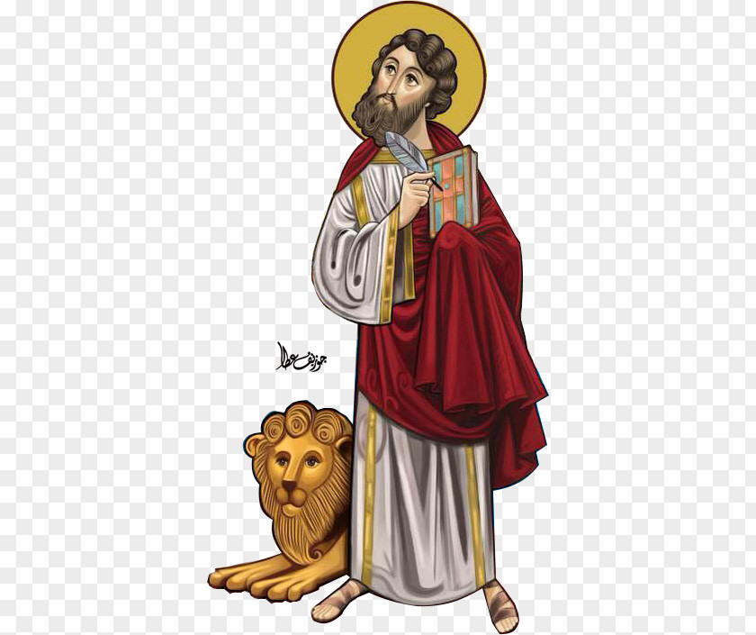 Painting Mark The Evangelist Religion Coptic Art Icon PNG