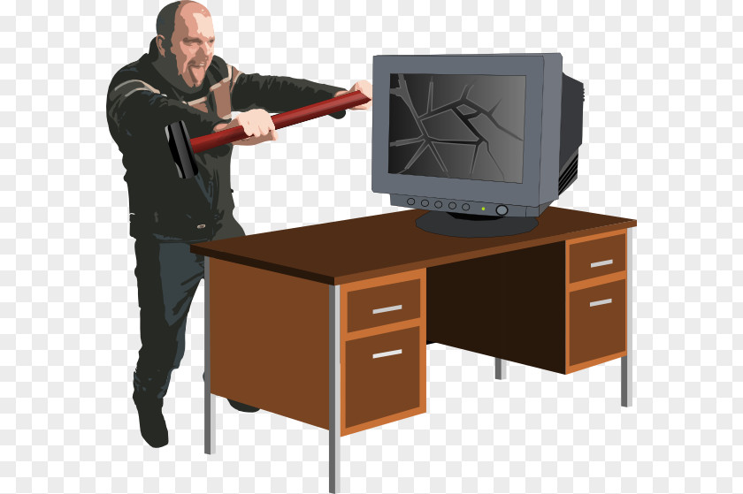 Rage Cliparts Computer Desk Office Royalty-free Clip Art PNG