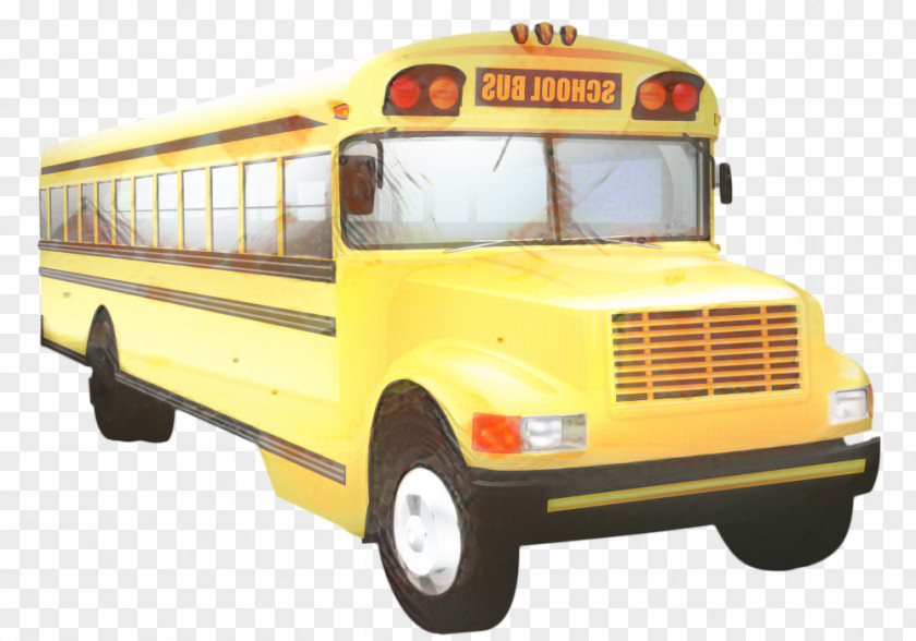 Public Transport Land Vehicle School Bus Cartoon PNG