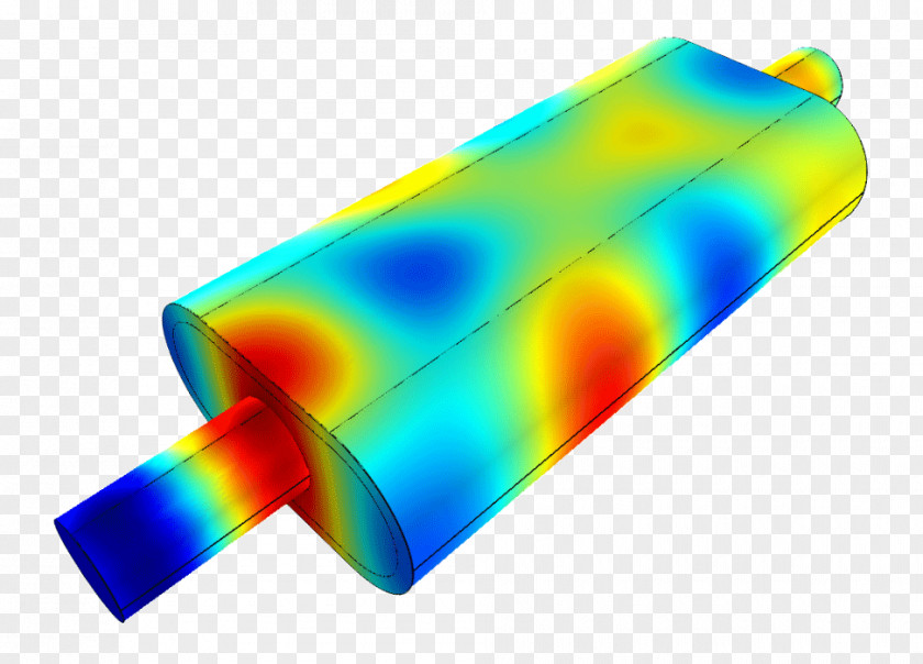 Acoustic Design Acoustics COMSOL Multiphysics Wave Vibration Muffler PNG