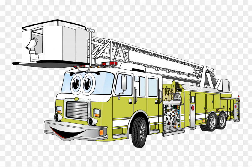Fire Truck Engine Hook Ladder Firefighter Clip Art PNG