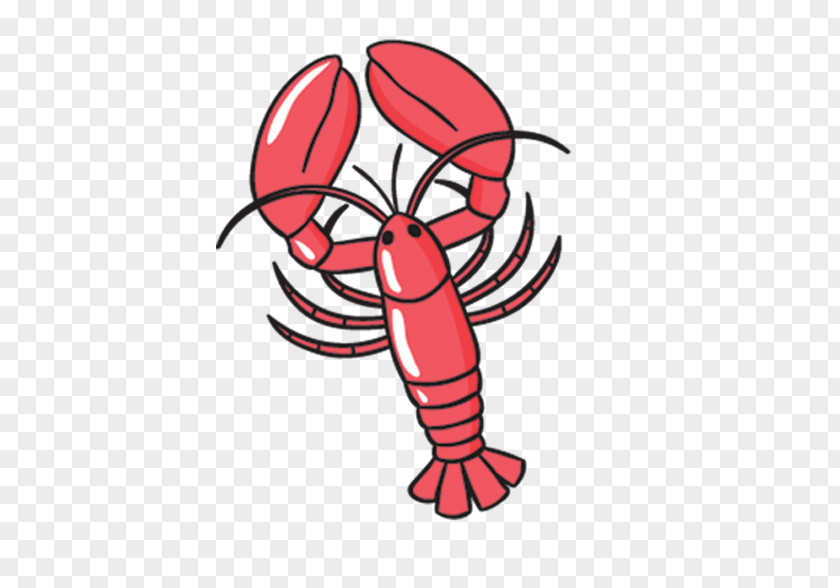 Lobster Cartoon Map Homarus Seafood Clip Art PNG