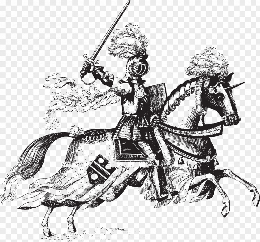 Medival Knight Horse Middle Ages Jousting Clip Art PNG