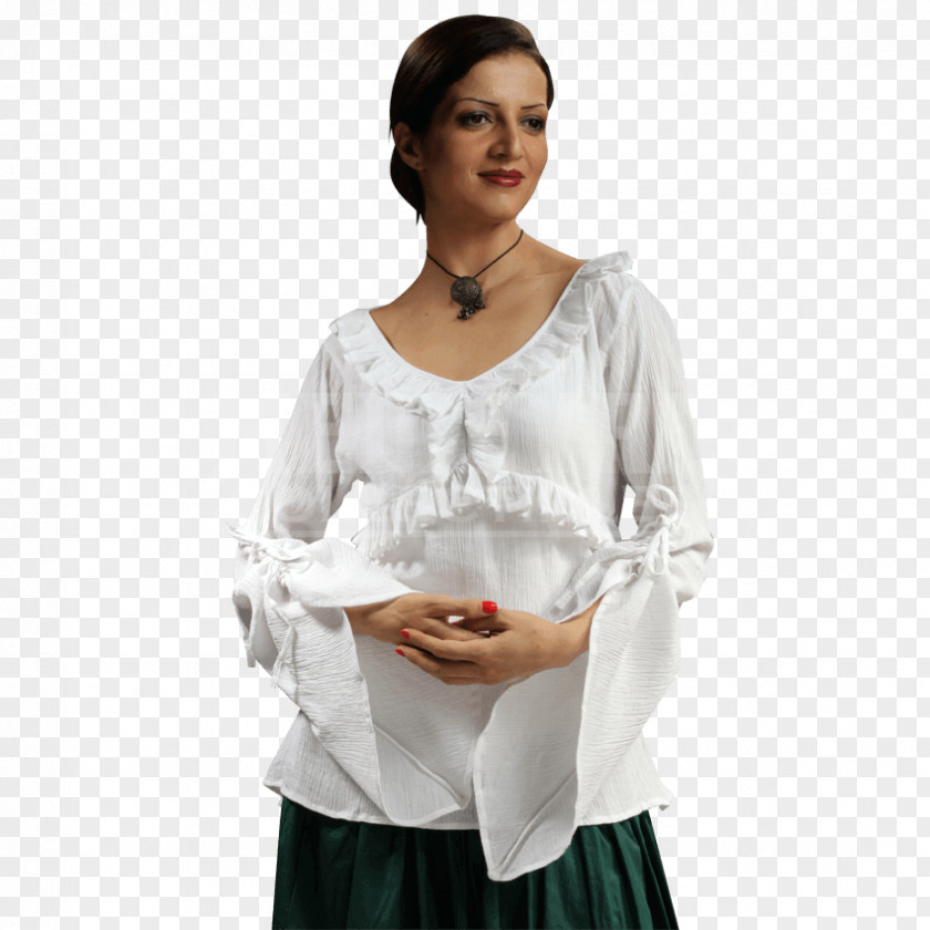 Mujeres Blouse Middle Ages Textile Sleeve Ruffle PNG
