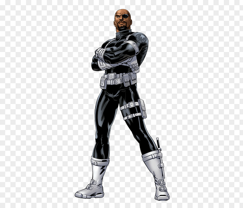 Captain America Nick Fury Standee Ultimate Marvel Cinematic Universe PNG