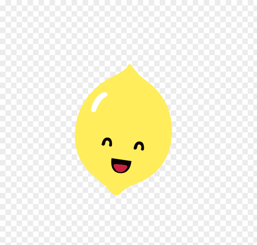 Hand-painted Cartoon Lemon Smiley Yellow Desktop Wallpaper Font PNG