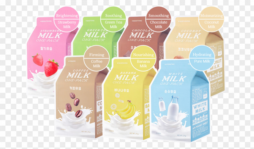 Milk Pack Coffee Chocolate Coconut Green Tea PNG