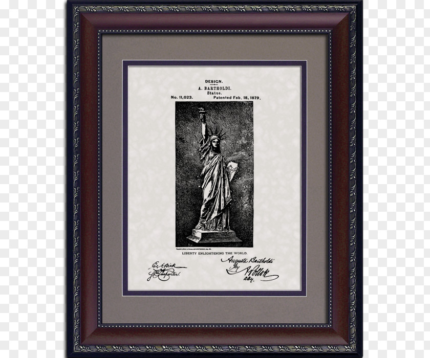 Watercolor Statue Of Liberty France Design Patent Art PNG