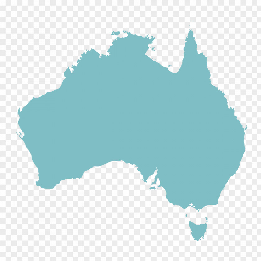 Australia Blank Map Vector PNG
