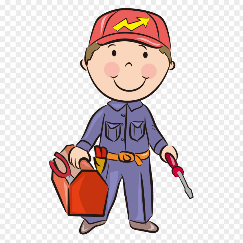 Cartoon Boy Profession Job Career Clip Art PNG