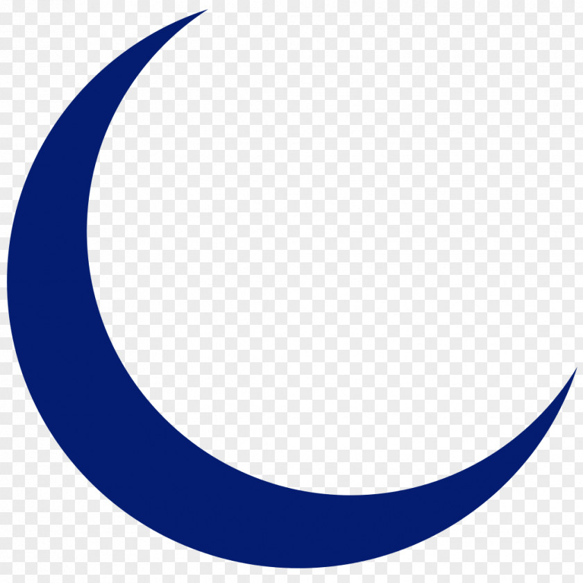 Fantasy Blue Crescent Lunar Phase New Moon Drawing Clip Art PNG
