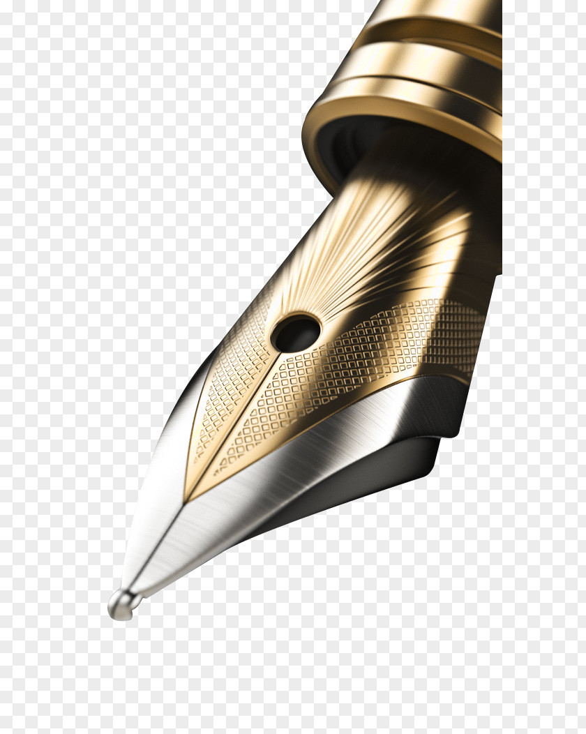 Golden Pen Paper Fountain Nib Stationery PNG