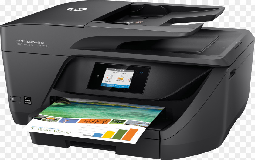 Hewlett-packard Hewlett-Packard HP Officejet Pro 6960 Multi-function Printer Inkjet Printing PNG