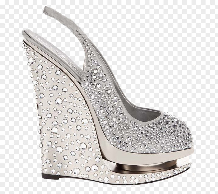 Qian Ma Can Lorenz Diamond Slope With Silver Shoes High-heeled Footwear Wedge Sandal Shoe Stiletto Heel PNG