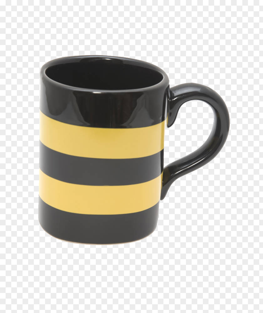 Yellow Black Striped Drinking Cup Glass PNG