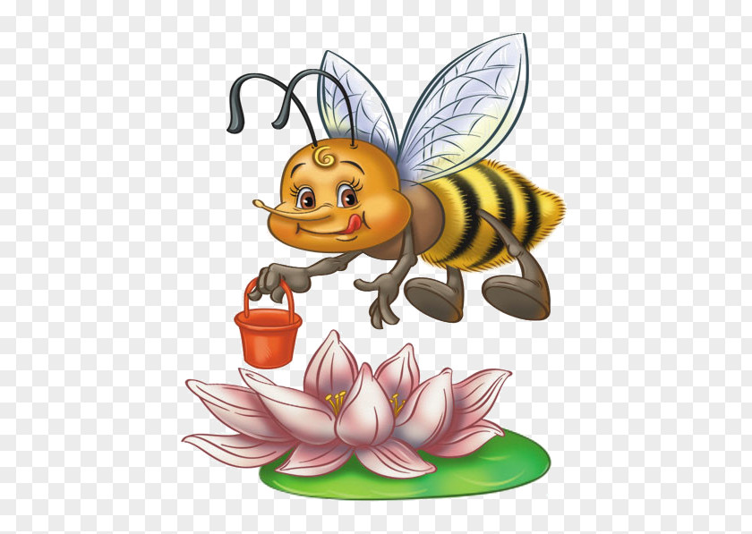 Bee Honey Honeycomb Illustration Image PNG