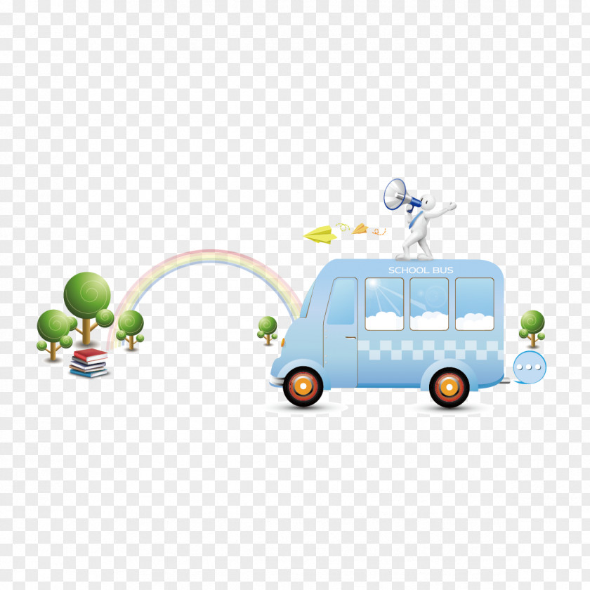 Rainbow And Cars Car Illustration PNG