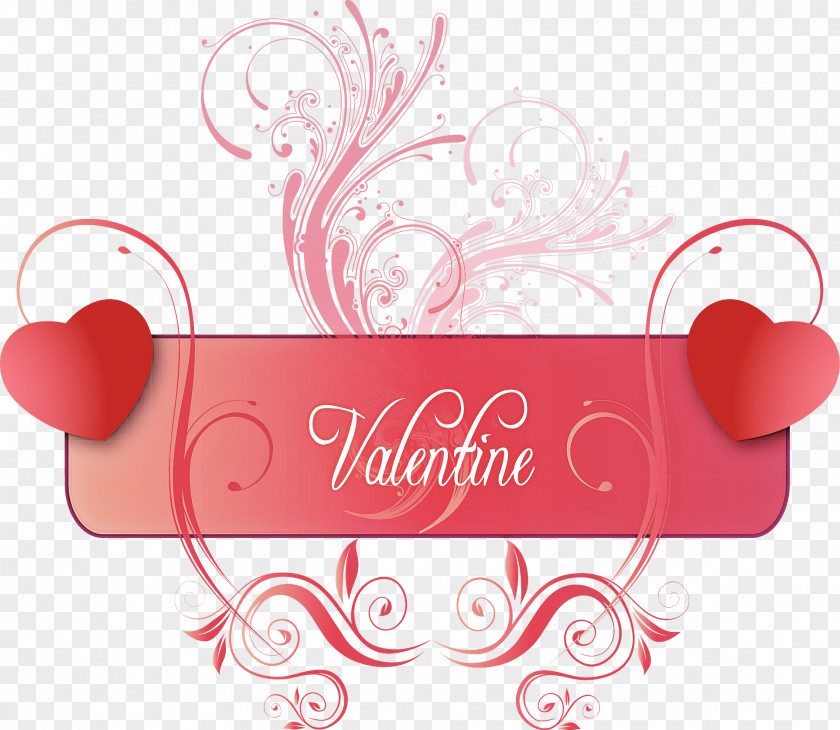 Text Heart Red Pink Label PNG
