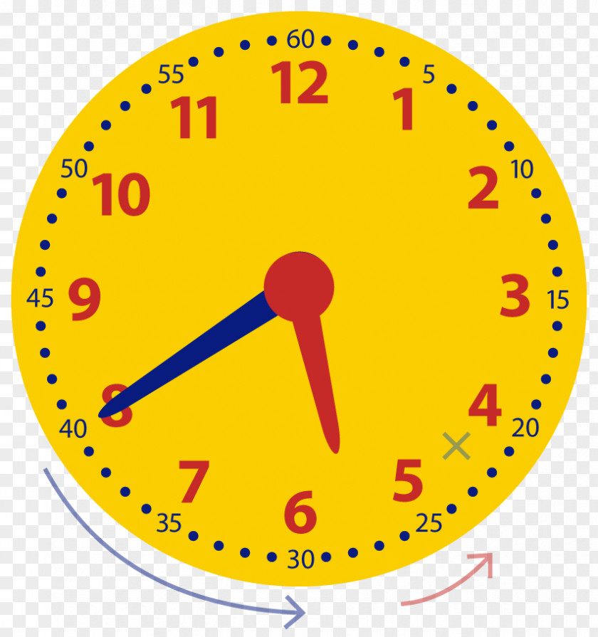 Yellow Clockwork Clock Face PNG