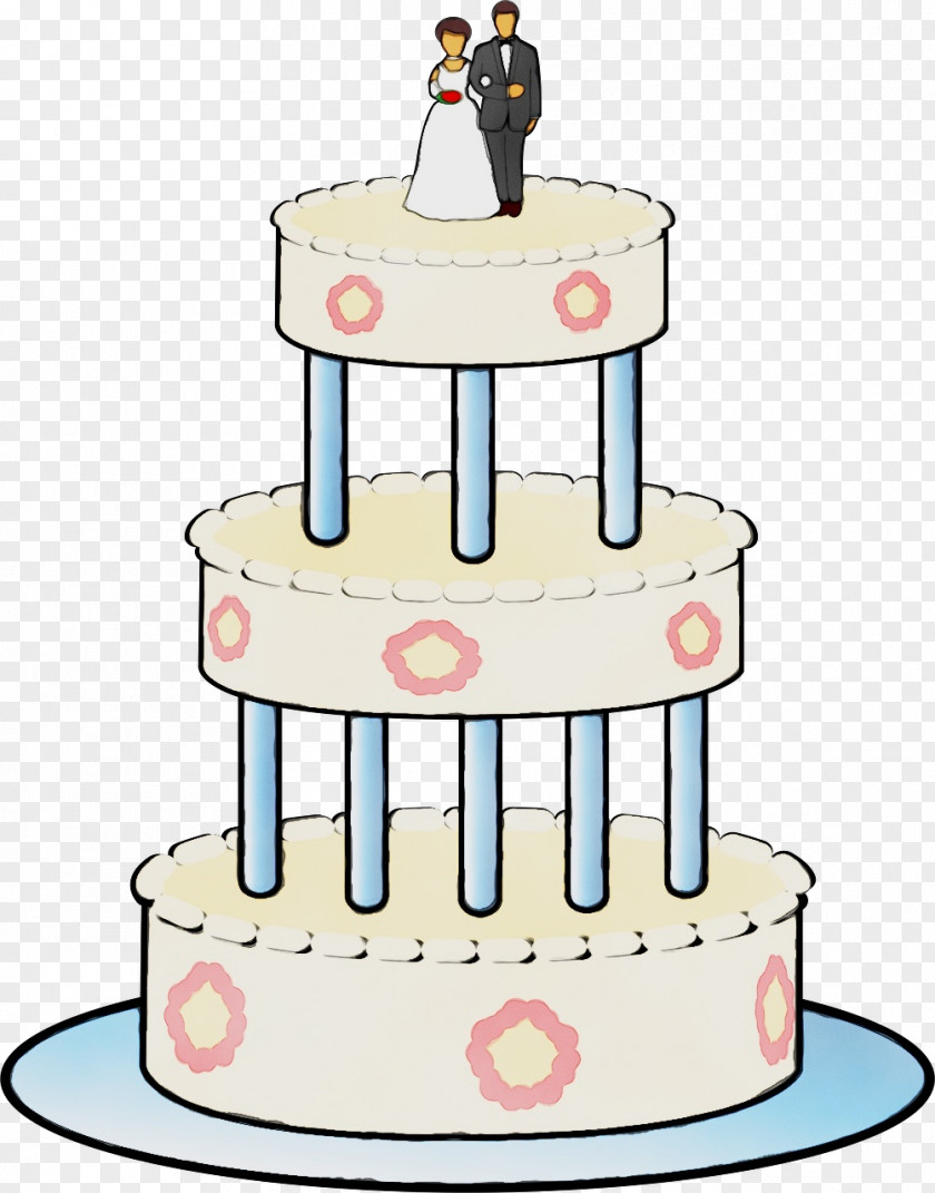 Buttercream Fondant Birthday Cake PNG