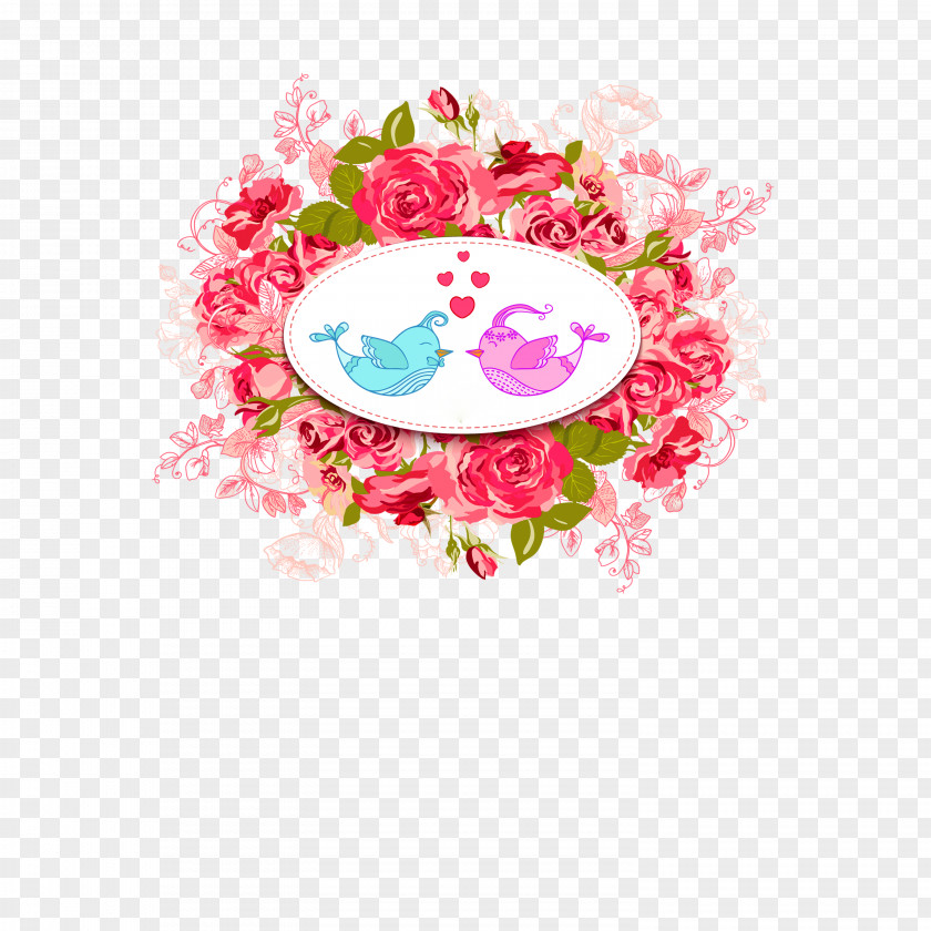 Duck Decoration Wedding Invitation Rose Flower Royalty-free PNG