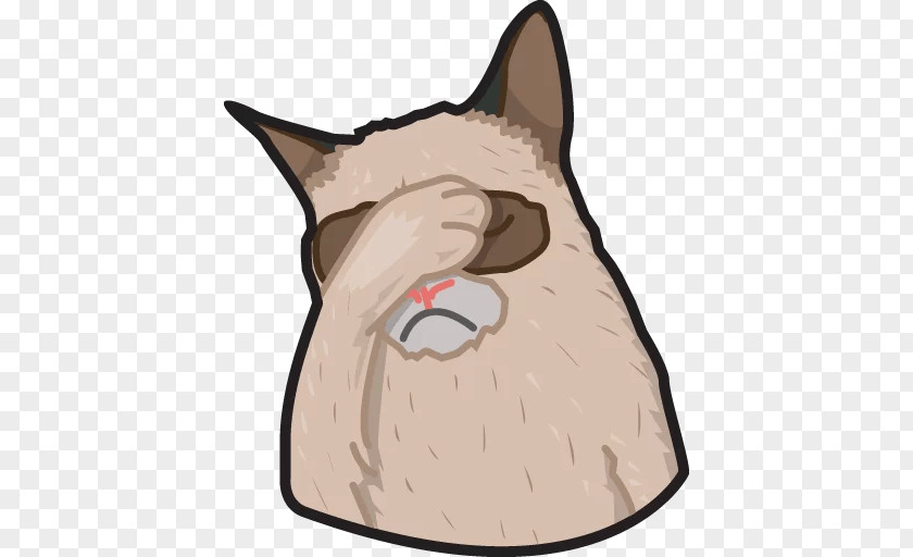 Grumpy Cat Stickers Telegram Decal Facepalm PNG