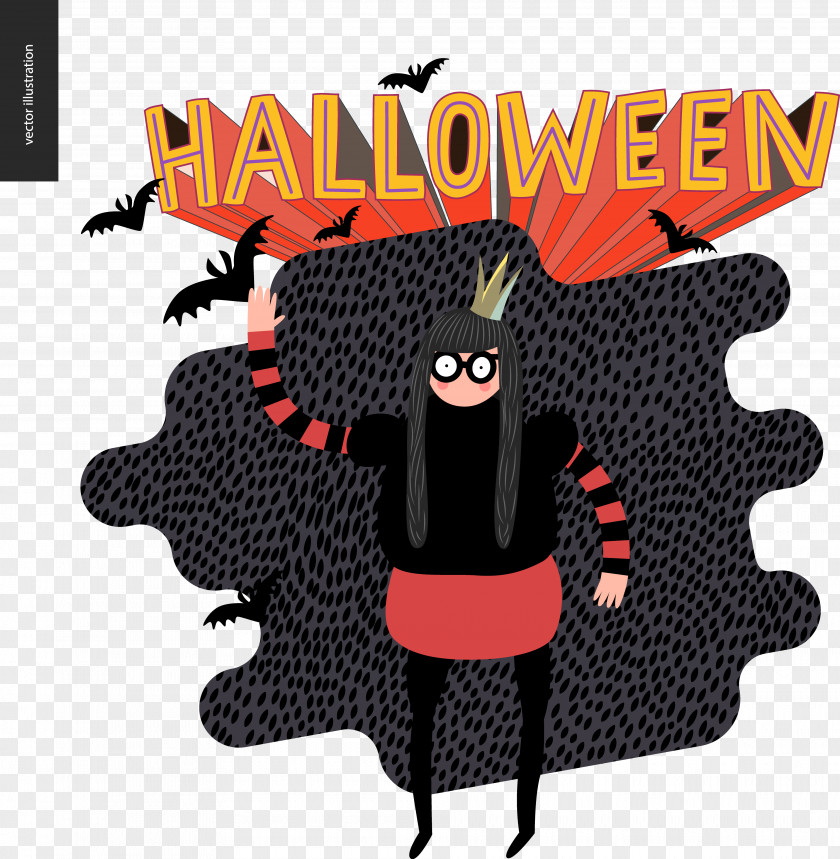 Halloween Black Funny People Costume Jack-o'-lantern Illustration PNG