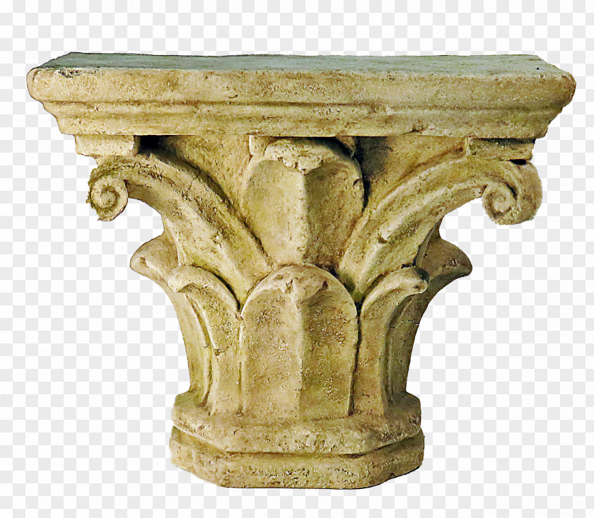 Marble Pillar Table Stone Carving Cast Furniture Column PNG