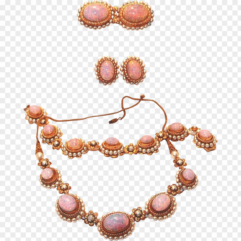 Pearl Bead Necklace Bracelet PNG