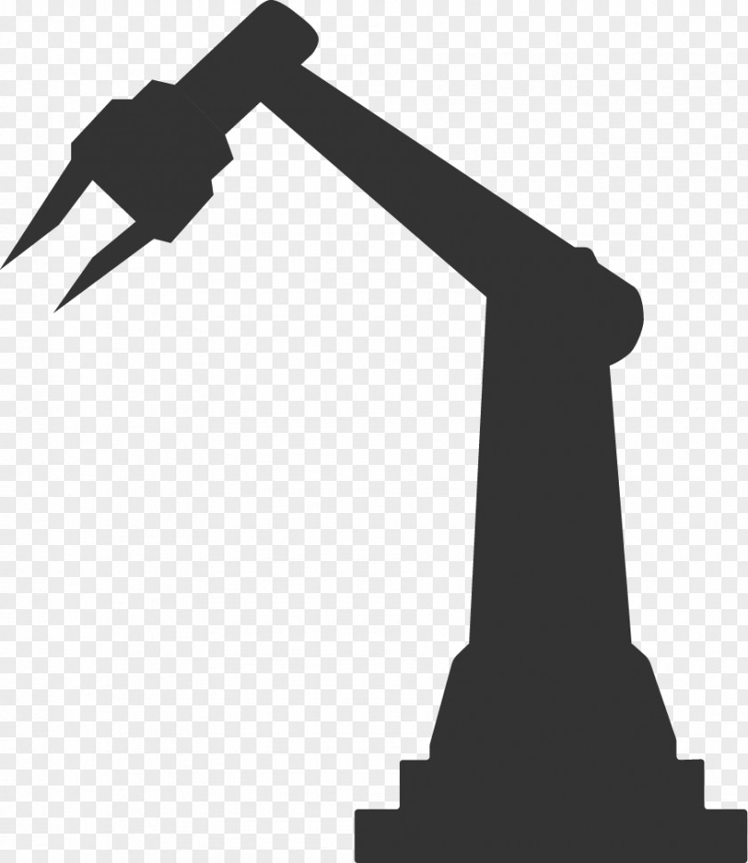 Robot Robotic Arm Robotics Silhouette Black PNG