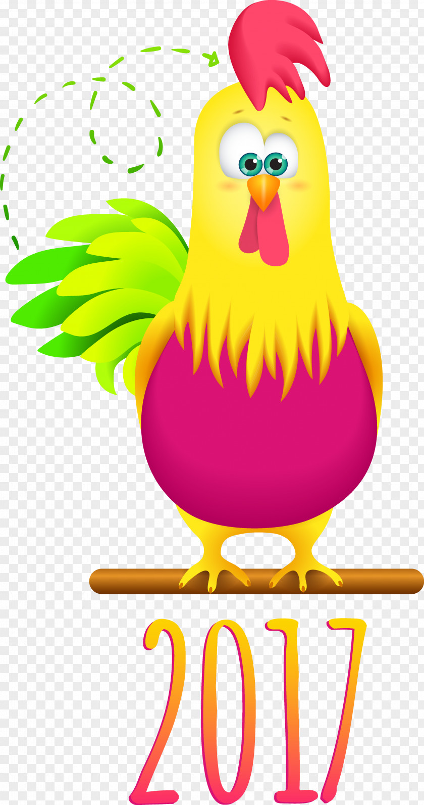 Stay Meng Chick Painted Chicken Rooster PNG