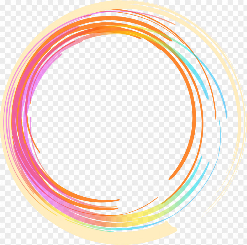 Hand Painted Colorful Circle Gratis PNG
