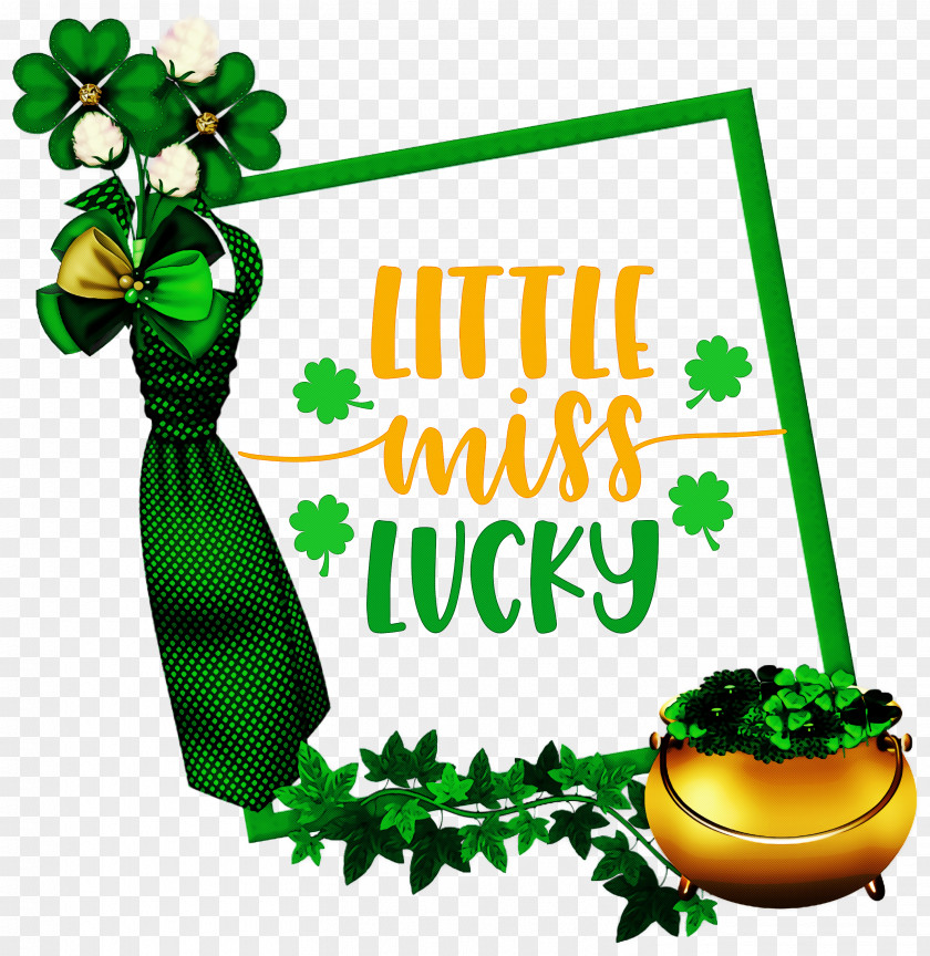 Little Miss Lucky Patricks Day PNG