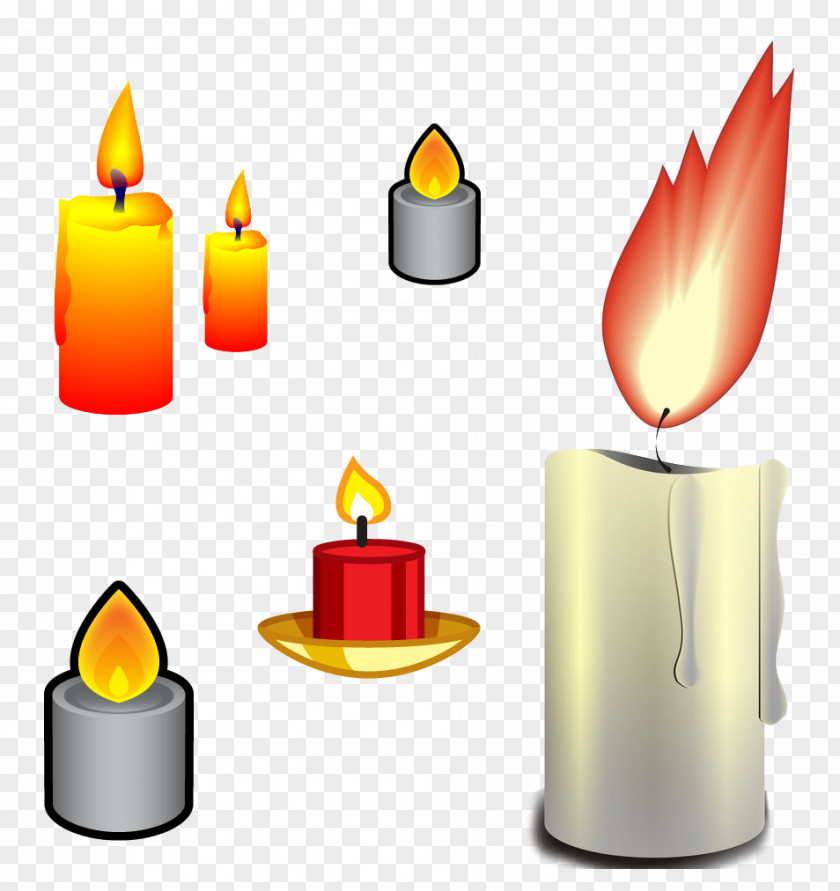 Several Creative Candle Collection Clip Art PNG