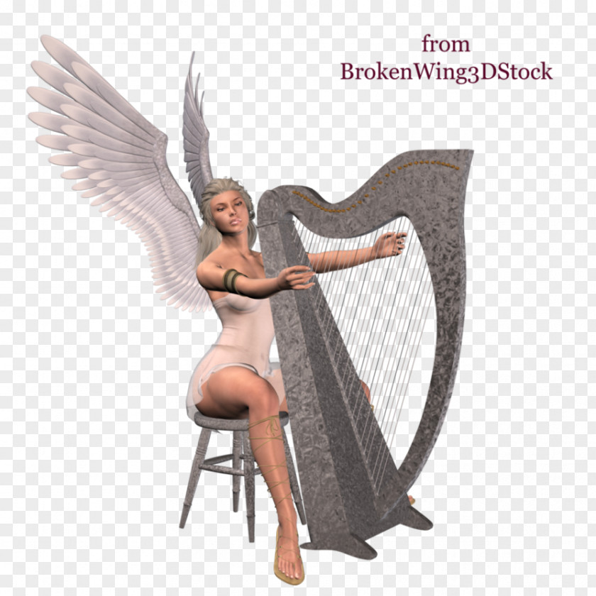 Angel Wing Drawing Harp Castiel PNG