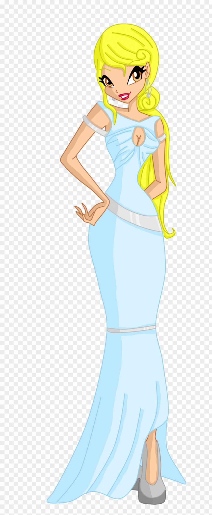 Elegant Dress Woman Mermaid Clip Art PNG