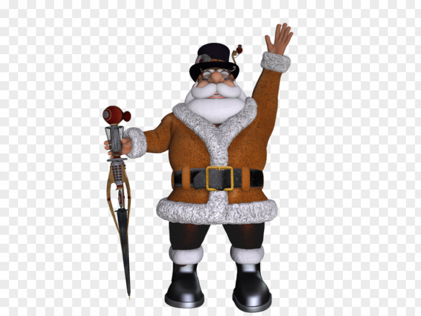 Santa Vs Snowman 3D Christmas Ornament Figurine Day Character Fiction PNG