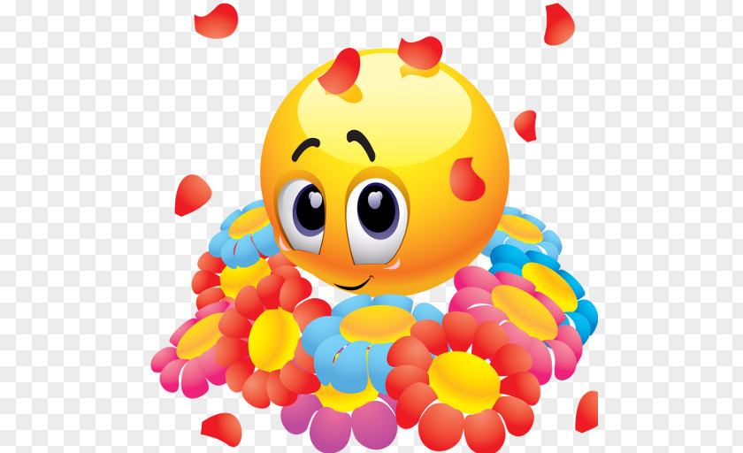 Smiley Emoticon Flower Clip Art PNG