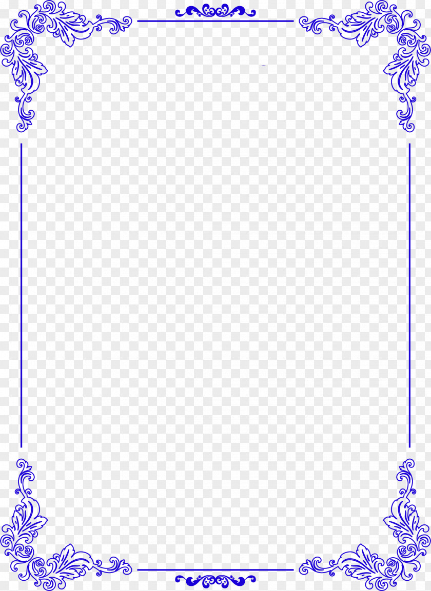 Blue Flowers Border PNG flowers border clipart PNG