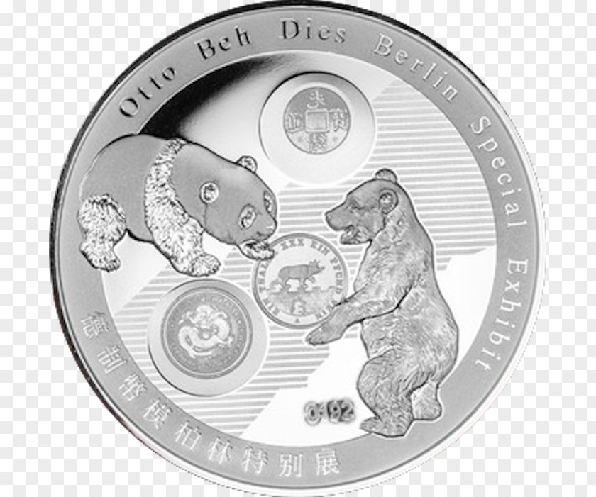 Coin Giant Panda Silver Feinunze PNG