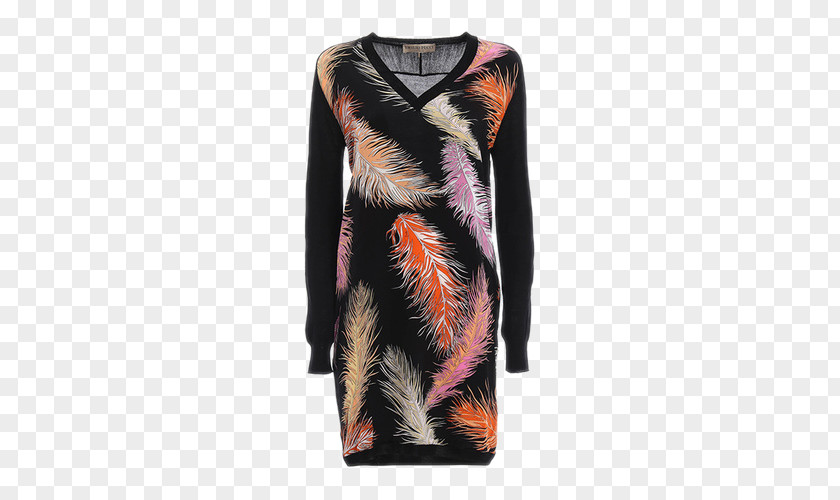 Leaf Print Dress Designer Evening Gown Sweater PNG