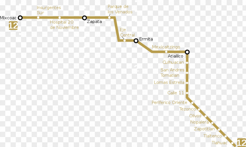 Mexico City Rapid Transit Valentín Campa Map Metro Line 12 PNG