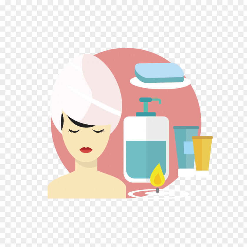 Women Care Beauty Cosmetic Supplies Illustration PNG