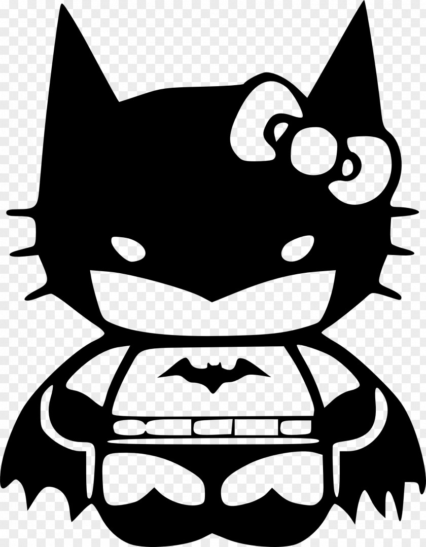 Bat Hello Kitty Batman Batgirl Decal Sticker PNG