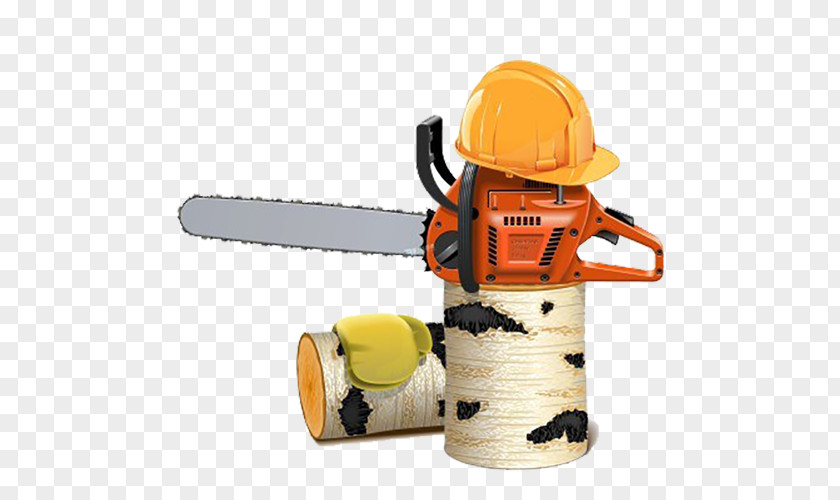 Chainsaw Helmet Firewood Stock Photography Illustration PNG