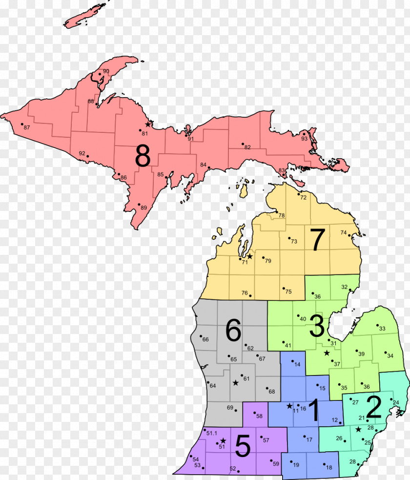 Michigan Mapa Polityczna Redistricting Congressional District PNG