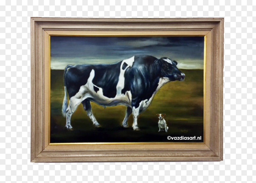 Painting Dairy Cattle Bull Picture Frames PNG
